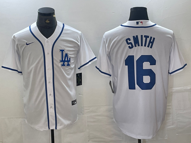 Men's Los Angeles Dodgers Will Smith #16 White Limited Jersey